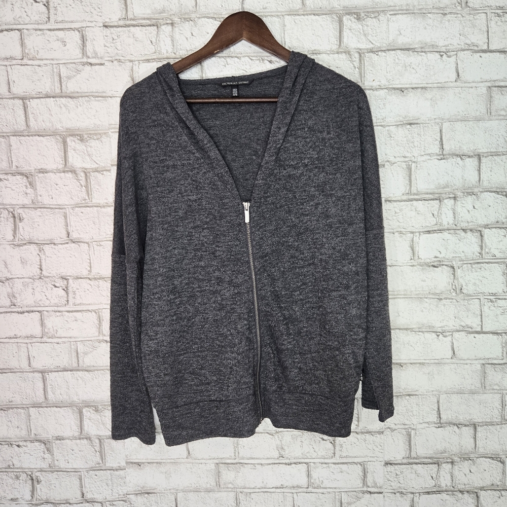 Victoria's Secret full zip *like new* gray hoodie - Picture 4 of 13